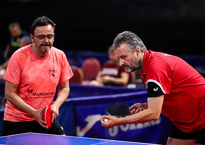 Emilio Burgos en el Campeonato de España de tenis de mesa