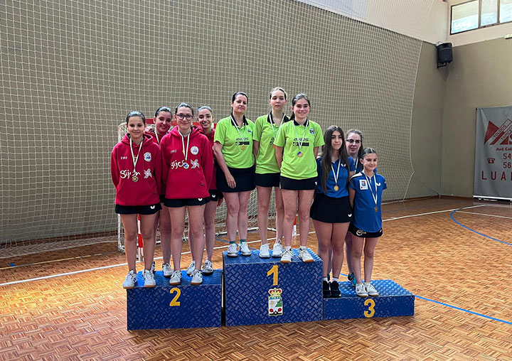 Campeonatos de Asturias de tenis de mesa absolutos (equipos) y juveniles (individual y dobles).