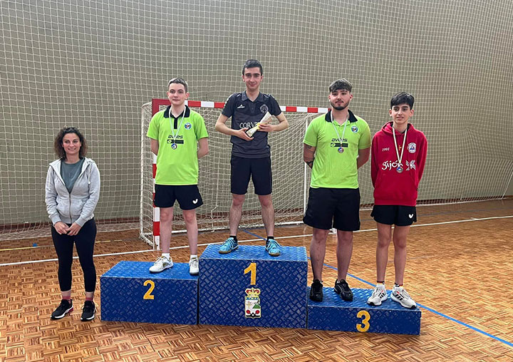 Campeonatos de Asturias de tenis de mesa absolutos (equipos) y juveniles (individual y dobles).